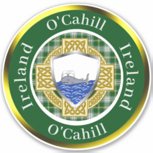 Adesivo O'Cahill Irish Shield & Celtic Cross Personalizado