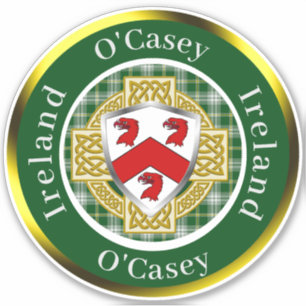 Adesivo O'Casey Irish Shield/Celtic Cross Personalizado