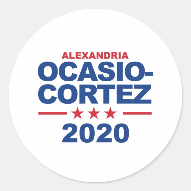 Adesivo Ocasio-Cortez 2020 (Frente)
