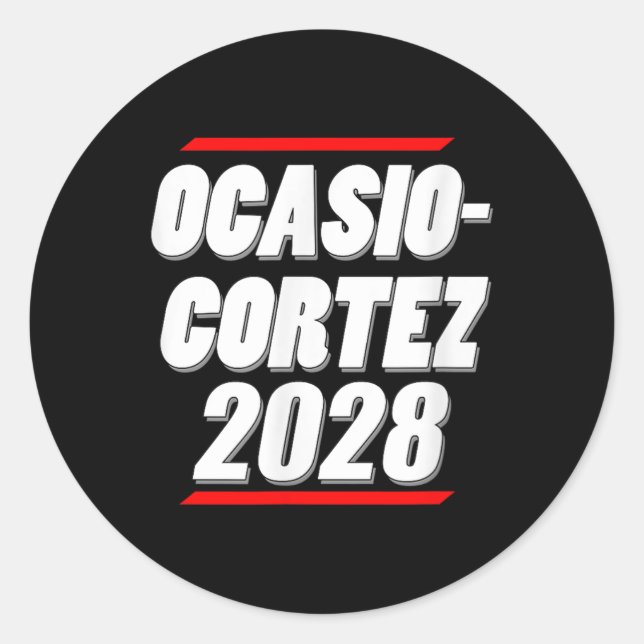 Adesivo Ocasio-cortez 2028 - Aoc For Presidente! (Frente)