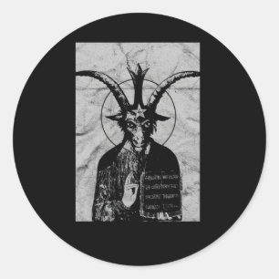 Adesivo Occulto Baphomet Gótica Satã Negra Diabo Negro Lu