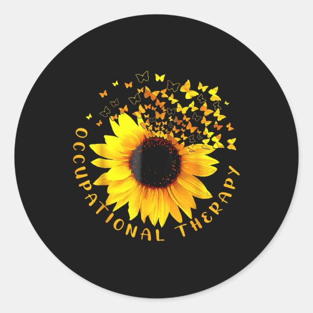 Adesivo Occupational Therapy Sunflower Ot Therapist Istant (Frente)