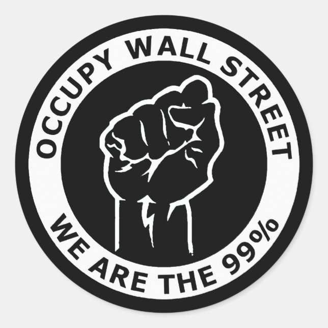 Adesivo Occupy Wall Street, Somos Os 99% (Frente)