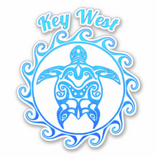 Adesivo Ocean Blue Tribal Turtle Key Oeste