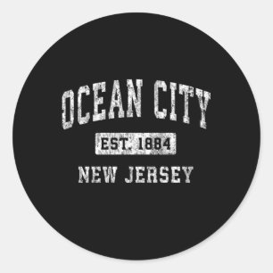 Adesivo Ocean City New Jersey Nj Estabeleceu Esportes