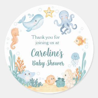 Adesivo Ocean Theme Stickers for Baby Shower