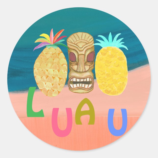 Adesivo Ocean Tiki Pineapple Luau (Frente)