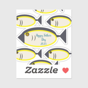 Adesivo Oceano Azul Atum Peixe Dia de os pais Marinho