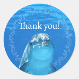 Adesivo Oceano Azul Golfinho Obrigado