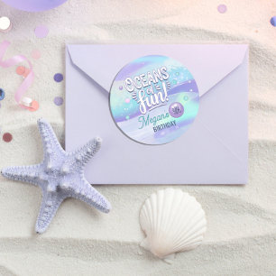 Adesivo Oceanos de diversão personalizada no aniversário I