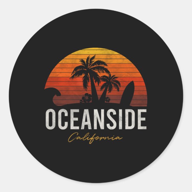 Adesivo Oceanside Beach California Palms VacSurf Sun (Frente)