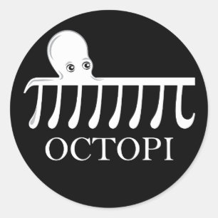 Adesivo Octopi - Engraçado Pi Octopus Math