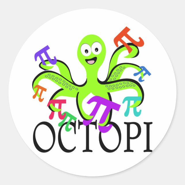 Adesivo Octopi Pi Day (Frente)