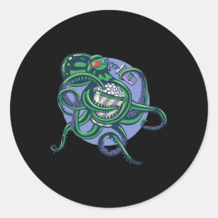 Adesivo Octopus Assistindo Um Filme - Design gráfico detal