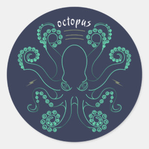 Adesivo Octopus Cephalopod Tentáculos