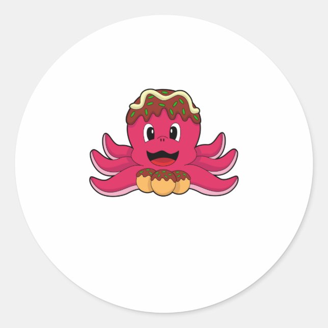 Adesivo Octopus com Bolo (Frente)