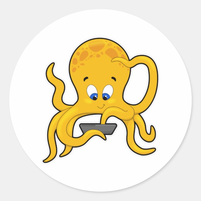 Adesivo Octopus com Laptop (Frente)