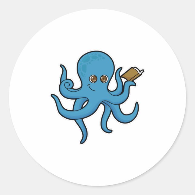 Adesivo Octopus com Livro (Frente)
