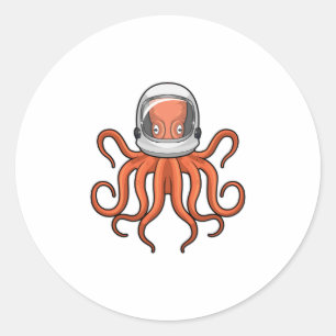 Adesivo Octopus como astronauta