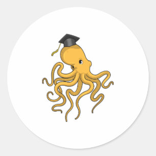 Adesivo Octopus como estudante de Diploma