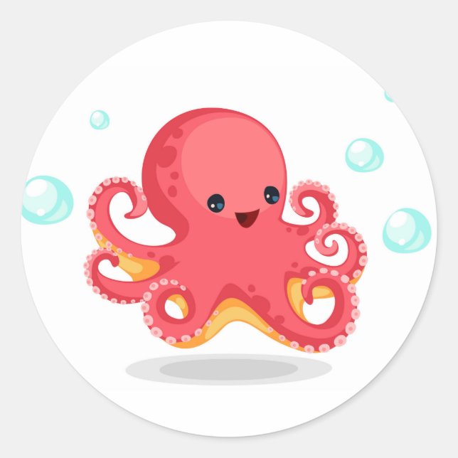 Adesivo Octopus de bebê bonito (Frente)