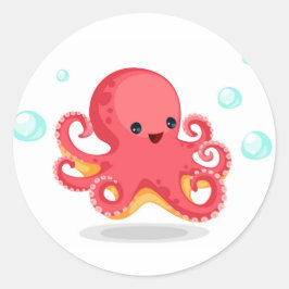 Adesivo Octopus de bebê bonito
