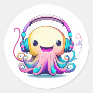 Adesivo Octopus de bebê bonito