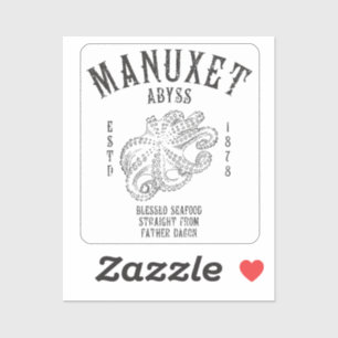 Adesivo Octopus de lula de profundidade de marisco