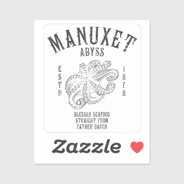 Adesivo Octopus de lula de profundidade de marisco (Folha)