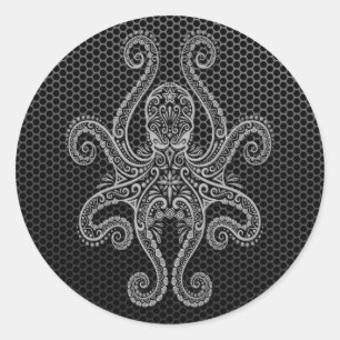 Adesivo Octopus de malha de aço intricado