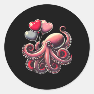 Adesivo Octopus dia de os namorados Com Bylons Cardíacos O
