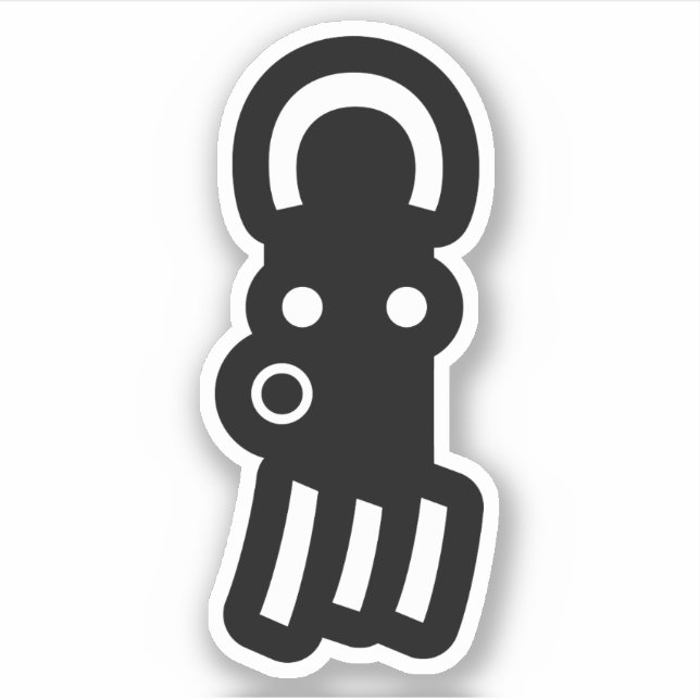 Adesivo Octopus Emoticon Japan Kaomoji (Frente)