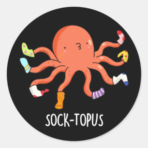 Adesivo Octopus Engraçado Sock-topus Com Meias Pun