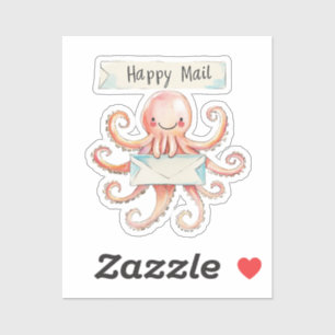 Adesivo Octopus, Happy Mail,