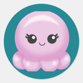 Adesivo Octopus Rosa Kawaii