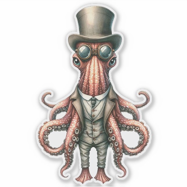 Adesivo Octopus Steampunk (Frente)