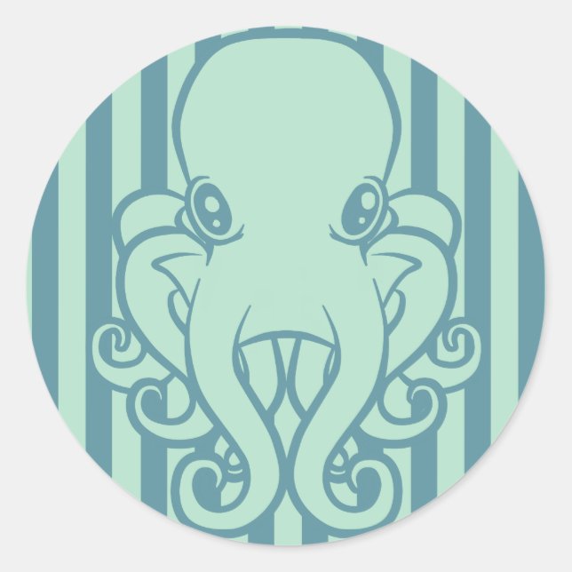 Adesivo Octopus turquesa (Frente)