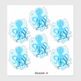 Adesivo Octopus. Um mundo submarino bonito. Vida no oceano