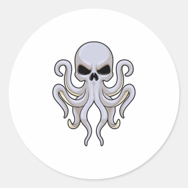 Adesivo Octopus with 8 Arms & Skull (Frente)