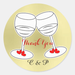 Adesivo Óculos de Celebração Brancos Dourados e Corações d