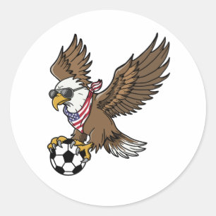Adesivo Óculos de sol águia legais de futebol EUA Vintage