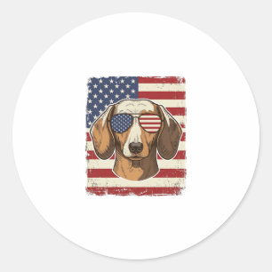 Adesivo Óculos de Sol com Bandeira Patriótica Vintage Dach