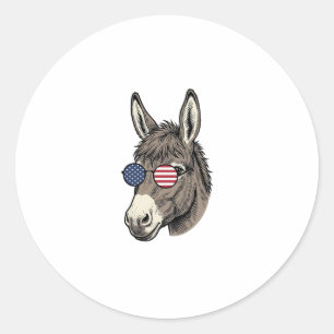 Adesivo Óculos de sol de burro patriota Camisa vintage des