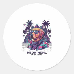 Adesivo Óculos de Sol de Cachorro da Unidade Retro K9 Neon
