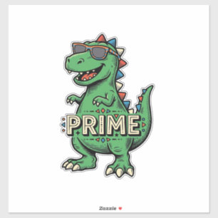 Adesivo Óculos de sol de dinossauro vintage camisa de dese
