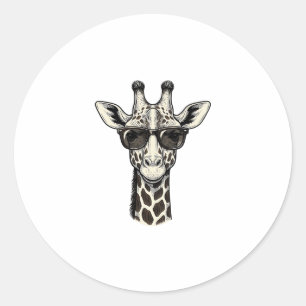 Adesivo Óculos de Sol de Girafa Legal Camisa de Gravura Vi