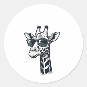 Adesivo Óculos de Sol de Girafa Legal Camiseta com Gravaçã