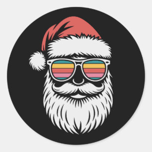 Adesivo Óculos de Sol de Natal Retrô Natal Férias