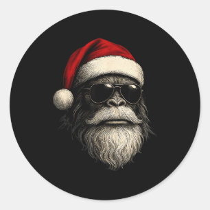 Adesivo Óculos de sol de rosto de pé grande Papai Noel Nat