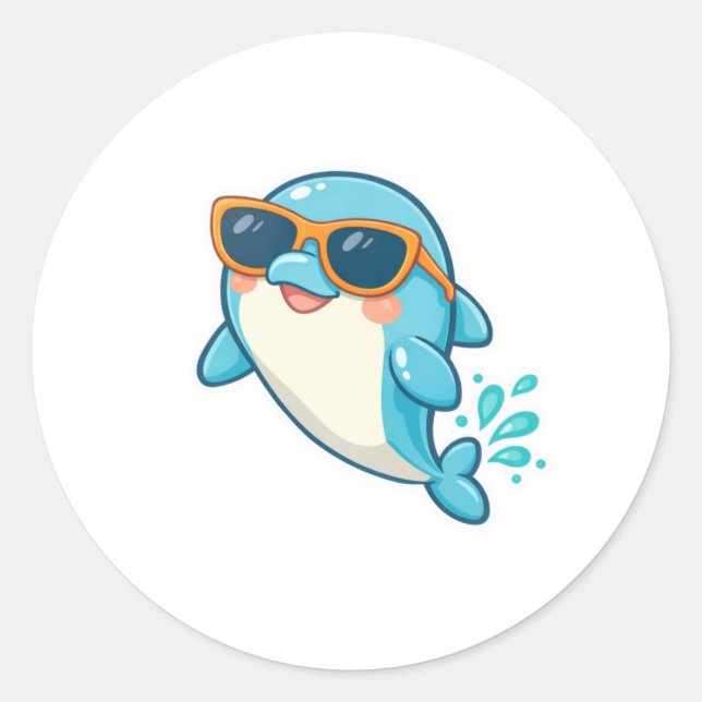 Adesivo Óculos de Sol Dolphin Splash (Frente)